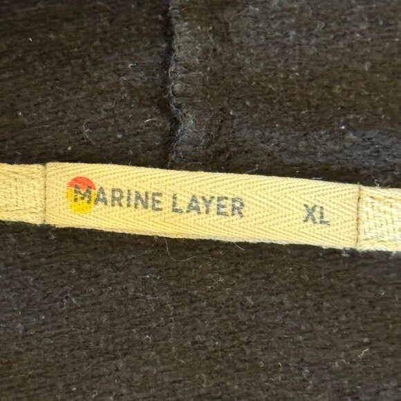 Marine Layer men's Afternoon Hoodie in Black full zip. size XL. **Logo - Picture 5 of 9